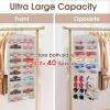 imageOAOLEER Claw Clip Organizer DoubleSided Hair Clip Organizer Storage For Girls Women Hanging Claw Clip Holder Hair Clip Display for Closet Wall Door Room Jewelry Shop BeigeGray