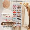 imageOAOLEER Claw Clip Organizer DoubleSided Hair Clip Organizer Storage For Girls Women Hanging Claw Clip Holder Hair Clip Display for Closet Wall Door Room Jewelry Shop BeigeGray