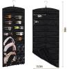 imageOAOLEER Claw Clip Organizer DoubleSided Hair Clip Organizer Storage For Girls Women Hanging Claw Clip Holder Hair Clip Display for Closet Wall Door Room Jewelry Shop BeigeBlack