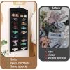 imageOAOLEER Claw Clip Organizer DoubleSided Hair Clip Organizer Storage For Girls Women Hanging Claw Clip Holder Hair Clip Display for Closet Wall Door Room Jewelry Shop BeigeBlack