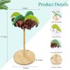 imageOAOLEER Earring Holder Organizer Stand Beach Coconut Tree 360 Rotating Necklaces Jewelry Organizers Storage with 20 Hooks 320 Holes Display Rack for Stud Earrings Hoop Gifts for Women