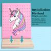 imageOAOLEER Earring Holder Stand 120 Holes Earring Organizer Jewelry Rack Display for Girls Pink