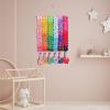 imageOAOLEER Hair Bow Holder Organizer for Girls Hair BowsHair Accessories Headband Organizer Bow Storage Hanger with hook for Baby Girls Wall Hanging Decor for Toddler Girls White APink