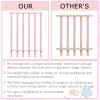 imageOAOLEER Hair Bow Holder Organizer for Girls Hair BowsHair Accessories Headband Organizer Bow Storage Hanger with hook for Baby Girls Wall Hanging Decor for Toddler Girls White APink