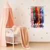 imageOAOLEER Hair Bow Holder Organizer for Girls Hair BowsHair Accessories Headband Organizer Bow Storage Hanger with hook for Baby Girls Wall Hanging Decor for Toddler Girls White APink
