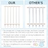 imageOAOLEER Hair Bow Holder Organizer for Girls Hair BowsHair Accessories Headband Organizer Bow Storage Hanger with hook for Baby Girls Wall Hanging Decor for Toddler Girls White AWhite