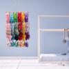 imageOAOLEER Hair Bow Holder Organizer for Girls Hair BowsHair Accessories Headband Organizer Bow Storage Hanger with hook for Baby Girls Wall Hanging Decor for Toddler Girls White AWhite