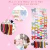 imageOAOLEER Hair Bow Holder Organizer for Girls Hair BowsHair Accessories Headband Organizer Bow Storage Hanger with hook for Baby Girls Wall Hanging Decor for Toddler Girls White AWhite A