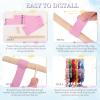 imageOAOLEER Hair Bow Holder Organizer for Girls Hair BowsHair Accessories Headband Organizer Bow Storage Hanger with hook for Baby Girls Wall Hanging Decor for Toddler Girls White APink