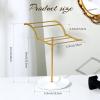 imageOAOLEER Headband Holder Organizer 2Tier Gold Metal Headband Display Stand Organizer jewelry Storage Hair Ties Screnchies Accessories Ring Bracelets Bangles Bedroom Decor for Girls Women