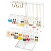 imageOAOLEER Jewelry Holder Jewelry Organizer Stand Display with Acrylic Necklace Holder 3Tier Earring Organizer Tree Bracelet Holder for Studs Rings Bracelet