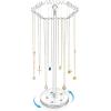 imageOAOLEER Jewelry Holder Jewelry Organizer Stand Display with Acrylic Necklace Holder 3Tier Earring Organizer Tree Bracelet Holder for Studs Rings Bracelet