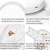 imageOAOLEER LED Earring Organizer128 Holes Light Heart Stud Earrings Holder StandAcrylic Clear Earring Storage BoardGirls Jewelry Dressing Table Earring Studs Display Rack HeartHeart