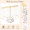 imageOAOLEER Necklace Holder Organizer Jewelry Holder Stand Display Gold Metal Jewelry Tree Storage for Women Girls for Necklaces Bracelets Earrings Rings