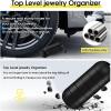 imageOAOLEER Travel Ring ampamp Jewelry Keychain Holder  3 Layers Small Necklace ampamp Bracelet Holder for Gym Sports Bag Black 3 LayerBlack