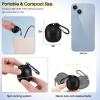 imageOAOLEER Travel Ring ampamp Jewelry Keychain Holder  3 Layers Small Necklace ampamp Bracelet Holder for Gym Sports Bag Black 3 LayerBlack