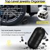imageOAOLEER Travel Ring ampamp Jewelry Keychain Holder  3 Layers Small Necklace ampamp Bracelet Holder for Gym Sports Bag Black 3 LayerBlack