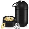 imageOAOLEER Travel Ring ampamp Jewelry Keychain Holder  3 Layers Small Necklace ampamp Bracelet Holder for Gym Sports Bag Black 3 LayerBlack