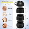 imageOAOLEER Travel Ring ampamp Jewelry Keychain Holder  3 Layers Small Necklace ampamp Bracelet Holder for Gym Sports Bag Black 3 LayerBlack