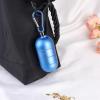 imageOAOLEER Travel Ring ampamp Jewelry Keychain Holder  3 Layers Small Necklace ampamp Bracelet Holder for Gym Sports Bag Black 3 LayerBlue