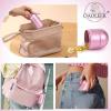 imageOAOLEER Travel Ring ampamp Jewelry Keychain Holder  3 Layers Small Necklace ampamp Bracelet Holder for Gym Sports Bag Black 3 LayerPink