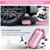 imageOAOLEER Travel Ring ampamp Jewelry Keychain Holder  3 Layers Small Necklace ampamp Bracelet Holder for Gym Sports Bag Black 3 LayerPink