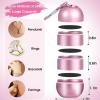 imageOAOLEER Travel Ring ampamp Jewelry Keychain Holder  3 Layers Small Necklace ampamp Bracelet Holder for Gym Sports Bag Black 3 LayerPink