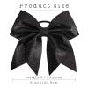imageOaoleer 12PCS 7quot Large Glitter Cheer Hair Bows Ponytail Holder Elastic Band Handmade for Cheerleading Teen Girls College Sports Glitter Black 12PCSGlitter Black 12PCS