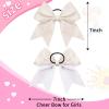 imageOaoleer 12PCS 7quot Large Glitter Cheer Hair Bows Ponytail Holder Elastic Band Handmade for Cheerleading Teen Girls College Sports Glitter Black 12PCSGlitter Cream 6PCS