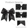 imageOaoleer 12PCS 7quot Large Glitter Cheer Hair Bows Ponytail Holder Elastic Band Handmade for Cheerleading Teen Girls College Sports Glitter Black 12PCSGlitter Black 12PCS