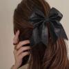 imageOaoleer 12PCS 7quot Large Glitter Cheer Hair Bows Ponytail Holder Elastic Band Handmade for Cheerleading Teen Girls College Sports Glitter Black 12PCSGlitter Black 12PCS