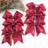 imageOaoleer 12PCS 7quot Large Glitter Cheer Hair Bows Ponytail Holder Elastic Band Handmade for Cheerleading Teen Girls College Sports Glitter Black 12PCSGlitter Red 6PCS