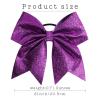 imageOaoleer 12PCS 7quot Large Glitter Cheer Hair Bows Ponytail Holder Elastic Band Handmade for Cheerleading Teen Girls College Sports Glitter Black 12PCSGlitter Purple 12PCS