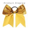 imageOaoleer 12PCS 7quot Large Glitter Cheer Hair Bows Ponytail Holder Elastic Band Handmade for Cheerleading Teen Girls College Sports Glitter Black 12PCSGlitter Gold 12PCS
