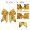 imageOaoleer 12PCS 7quot Large Glitter Cheer Hair Bows Ponytail Holder Elastic Band Handmade for Cheerleading Teen Girls College Sports Glitter Black 12PCSGlitter Gold 12PCS