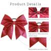 imageOaoleer 12PCS 7quot Large Glitter Cheer Hair Bows Ponytail Holder Elastic Band Handmade for Cheerleading Teen Girls College Sports Glitter Black 12PCSGlitter Red 6PCS