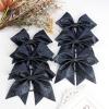 imageOaoleer 12PCS 7quot Large Glitter Cheer Hair Bows Ponytail Holder Elastic Band Handmade for Cheerleading Teen Girls College Sports Glitter Black 12PCSGlitter Navy 6PCS