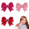 image3Pcs Valentine Bows Clips Mothers Day Hair Bows Gift Pink Bowknot Love Heart Pattern Headwear Hairpin Alligator Clips Bows for Girls Toddlers Kids Womens Valentines Hair Bows  1Valentines Hair Bows  1
