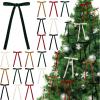 imageOAOLEER 30pcs Velvet Bows for Christmas Tree Christmas Wreath Garland Bow Rustic Crafts Present Bows Vintage 38inch Velvet Ribbon for Xmas Home Outdoor Indoor KhakiBlackRedKhakiGreenCream