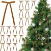 imageOAOLEER 30pcs Velvet Bows for Christmas Tree Christmas Wreath Garland Bow Rustic Crafts Present Bows Vintage 38inch Velvet Ribbon for Xmas Home Outdoor Indoor KhakiKhaki