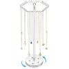 imageOAOLEER Acrylic Necklace Holder Stand Rotating Jewelry Organizer Display Tree Hanger Rack with 36 Hooks for Necklaces Chain Pendant Bracelets Ring Tall 157 In