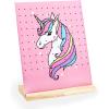 imageOAOLEER Earring Holder Stand 120 Holes Earring Organizer Jewelry Rack Display for Girls Pink