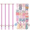 imageOAOLEER Hair Bow Holder Organizer for GirlsHair Clips Headband Organizer Storage Wall Hanging Home Decor for Girls Room 1Pcs White 20Inch1Pcs Pink