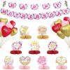 imageOAOLEER Mothers Day Party Decorations Supplies Set Include 15pcs Banners ampamp 9PCS Mothers Day Honeycomb Centerpiece Table Decorations ampamp18pcs Mothers Day Balloons