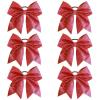 imageOaoleer 12PCS 7quot Large Glitter Cheer Hair Bows Ponytail Holder Elastic Band Handmade for Cheerleading Teen Girls College Sports Glitter Black 12PCSGlitter Red 6PCS