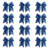 imageOaoleer 12PCS 7quot Large Glitter Cheer Hair Bows Ponytail Holder Elastic Band Handmade for Cheerleading Teen Girls College Sports Glitter Black 12PCSGlitter Royal Blue 12PCS