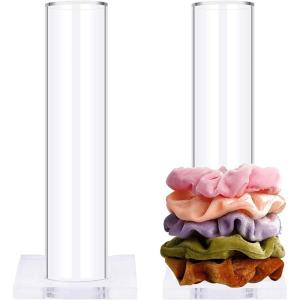 imageOAOLEER 2Pcs Scrunchie Holder StandClear Jewelry Organizer for Teen Girl Women Gifts The Perfect Scrunchy Display Organizer2pcs holder