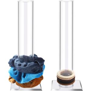 imageOAOLEER 2Pcs Scrunchie Holder StandClear Jewelry Organizer for Teen Girl Women Gifts The Perfect Scrunchy Display Organizer2pcs scrunchies holder