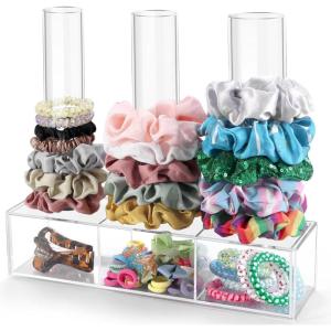 imageOAOLEER 2Pcs Scrunchie Holder StandClear Jewelry Organizer for Teen Girl Women Gifts The Perfect Scrunchy Display Organizerclear holder with box