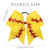 image16PCS 8quot Large Cheer Hair Bows Ponytail Holder Elastic Band Handmade for Cheerleading Teen Girls College Sports 16 Pcs OrangeBaseball Yellow
